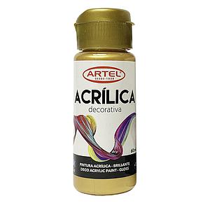 PINTURA ACRILICA ARTEL 60ml DECO METAL ORO BCO N° 991