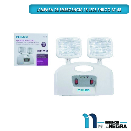 LAMPARA DE EMERGENCIA RECARGABLE PHILCO 18 LED AT58
