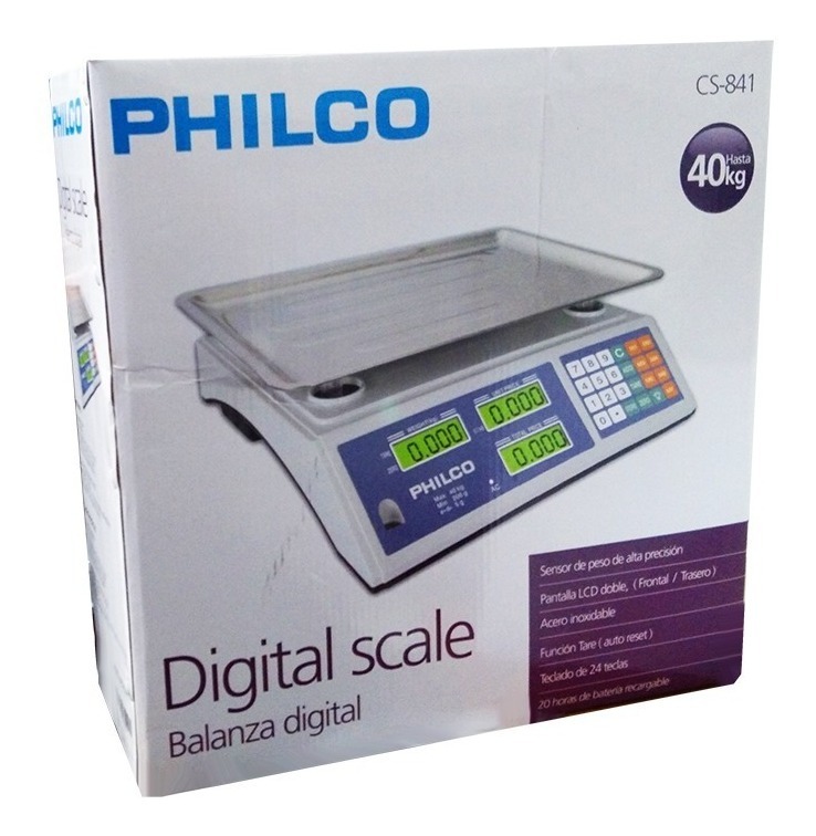 BALANZA DIGITAL 40 KG PHILCO CS-841