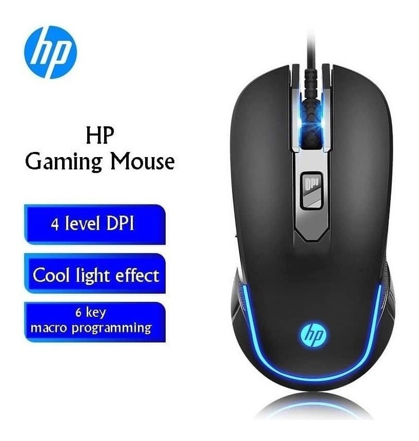 MOUSE GAMING HP NEGRO M200