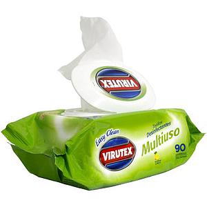 TOALLITAS DESINFECTANTES MULTIUSO VIRUTEX 90 UNID. LIMON