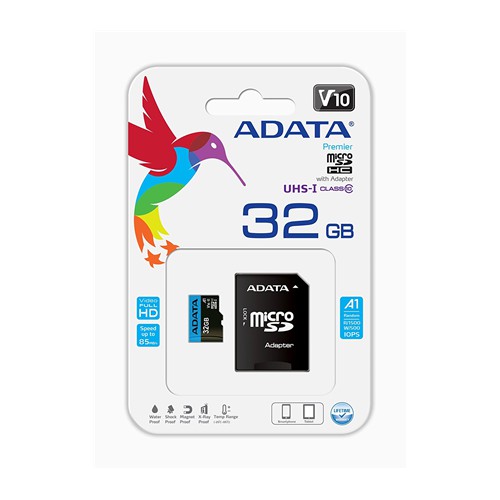 TARJETA DE MEMORIA  ADATA MICRO SD UHS-I 32GB CLASS 10 100MB/s V10