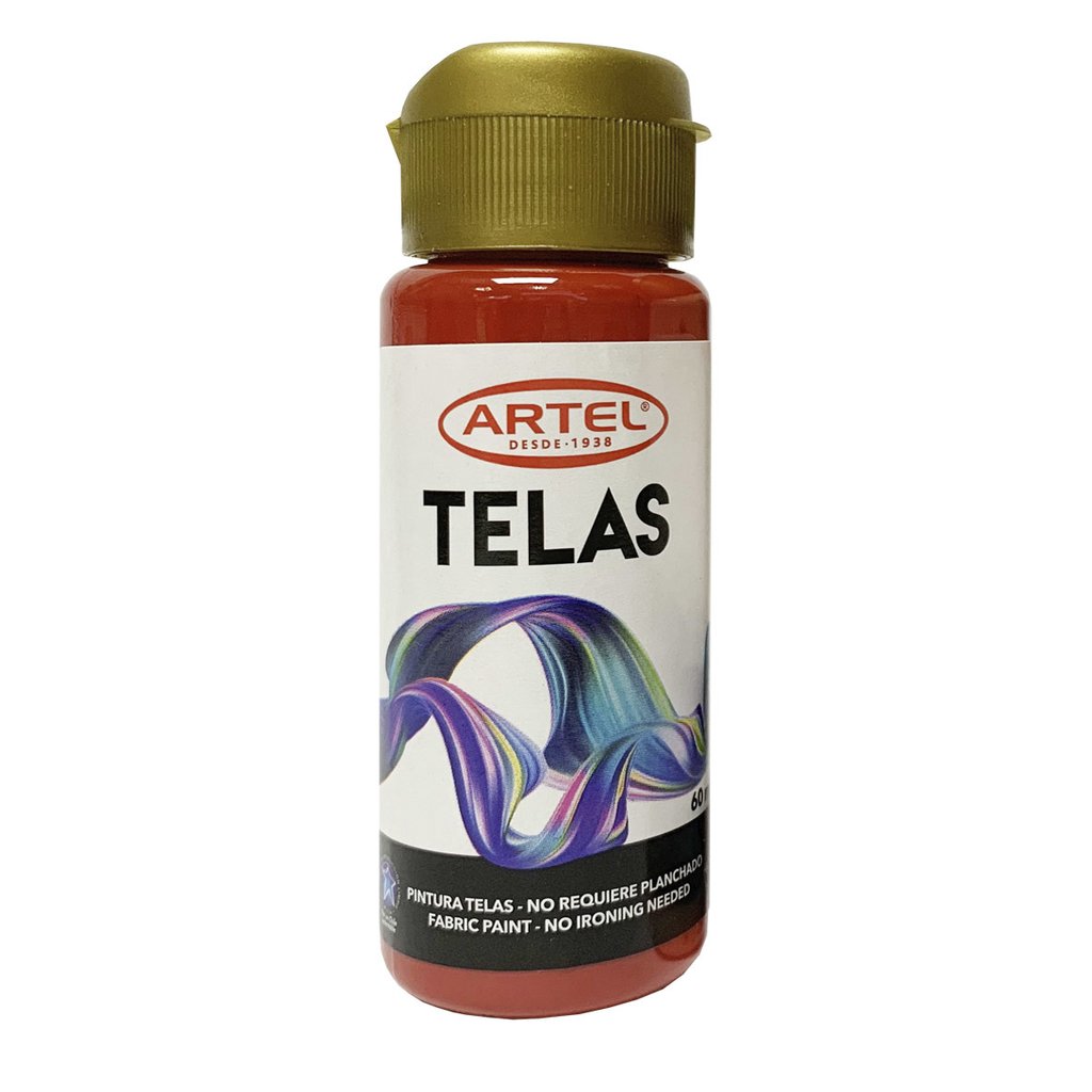 PINTURAS P/ TELAS ARTEL 60 ml TERRACOTA ROJIZO N° 86
