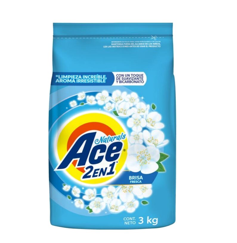 DETERGENTE ACE NATURALS BRISA FRESCA 3 KILOS