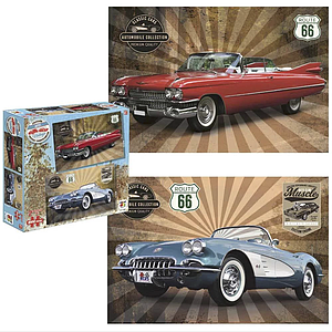 PUZZLE 2 DE 1000 PIEZAS AUTOS VINTAGE  6 MOD. 12+ 75X50CMS. (AA-11200)