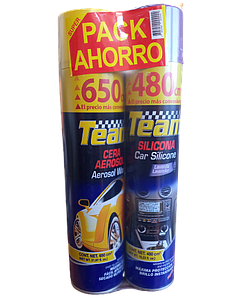 PACK SILICONA 480 cms. + CERA AEROSOL 650 cms. TEAM VIRGINIA