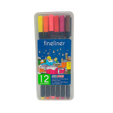 SET LAPICES FINELINER 12 COLORES SELLOFFICE