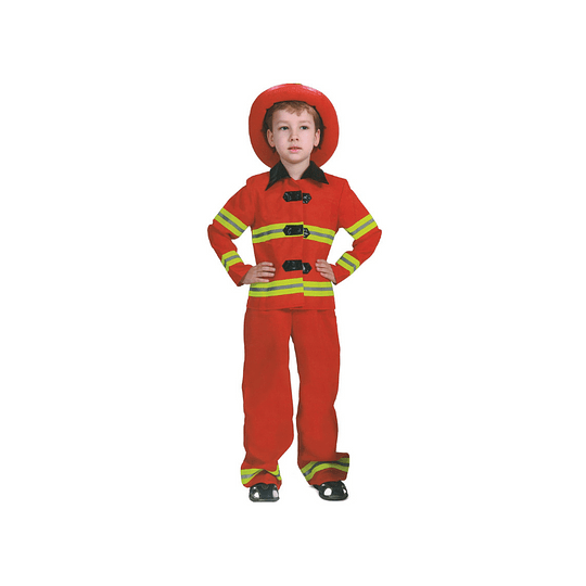 DISFRAZ INFANTIL GLAM BOMBERO TALLA 7-9 AÑOS