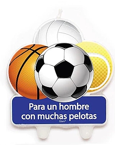 VELA GLAM PARA UN HOMBRE CON MUCHAS PELOTAS 1UNID.