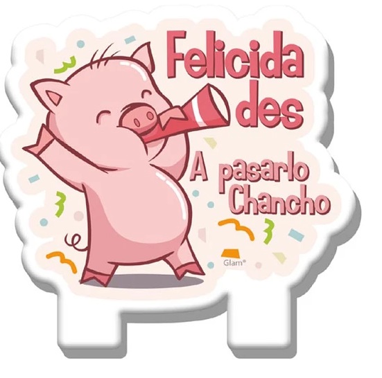 VELA GLAM A PASARLO CHANCHO 1UNID.