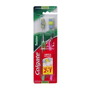 CEPILLOS COLGATE TWISTER FRESH FULL H. MEDIO  BLISTER 2 UNIDADES