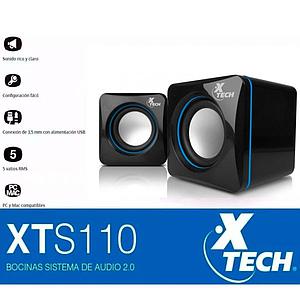 PARLANTES STEREO XTECH XTS110 USB & JACK 3.5MM 5W