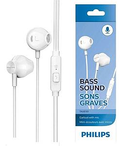 AUDIFONOS PHILIPS TAUE101WT C/MICROFONO BLANCOS
