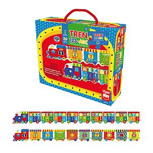 PUZZLE 2MOD. 30 PIEZAS C/U TREN 123-ABC 3+ 150X14,5CM  (AA-2510)