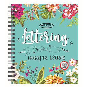 LIBRO LETERING ARTEL APRENDE A DIBUJAR LETRAS 21X25CMS.