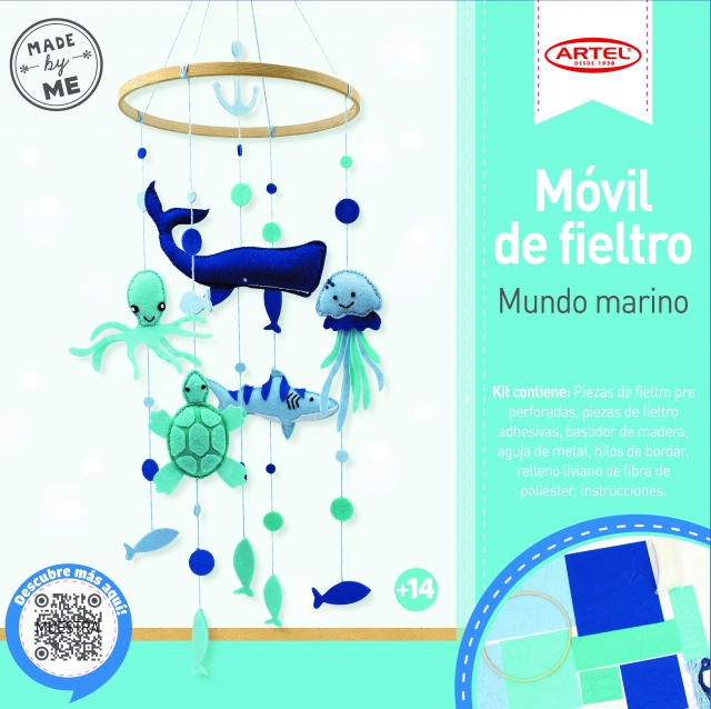 SET MOVIL DE FIELTRO ARTEL DECORATIVO MUNDO MARINO 20X68CMS ( DESC. )