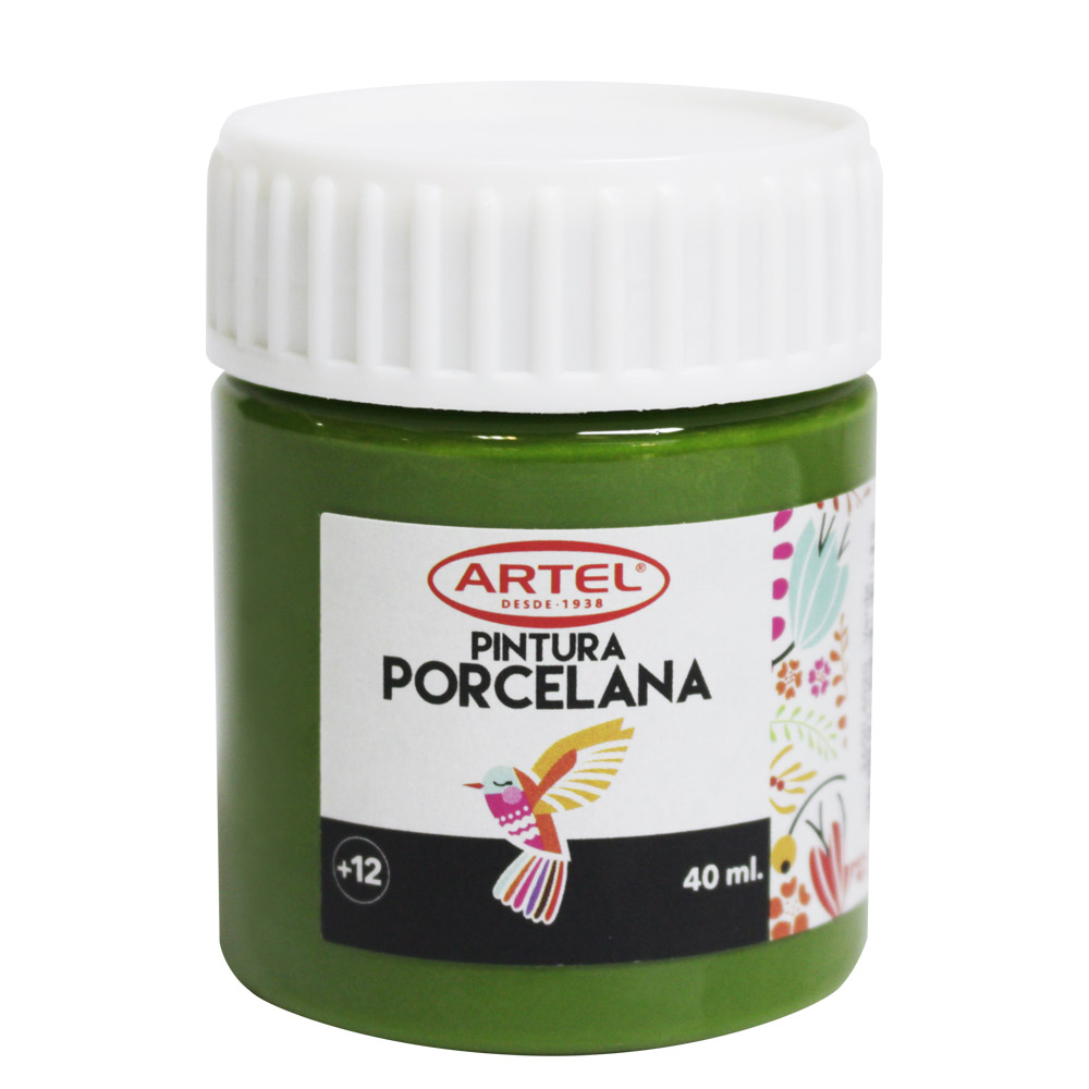 PINTURA PORCELANA ARTEL VERDE 40ML.