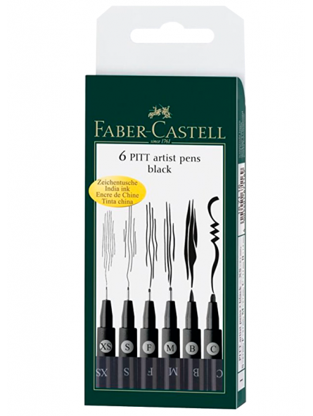 SET 6 MARCADORES PITT ARTIST BLACK