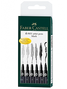 SET 6 MARCADORES PITT ARTIST BLACK