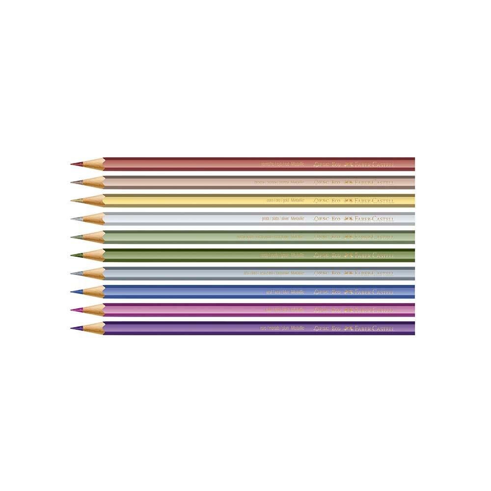LAPICES DE COLORES  FABER CASTELL 10 COLORES METALICOS 