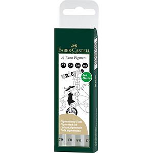 SET  4 MARCADORES PERMANENTES FABER CASTELL ECCO PIGMENT