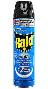 INSECTICIDA RAID  360 cc MATA MOSCAS MOSQUITOS Y ZANCUDOS 