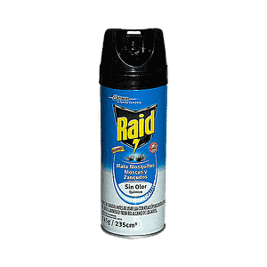 INSECTICIDA RAID 235 cc MATA MOSCAS MOSQUITOS Y ZANCUDOS SIN OLOR