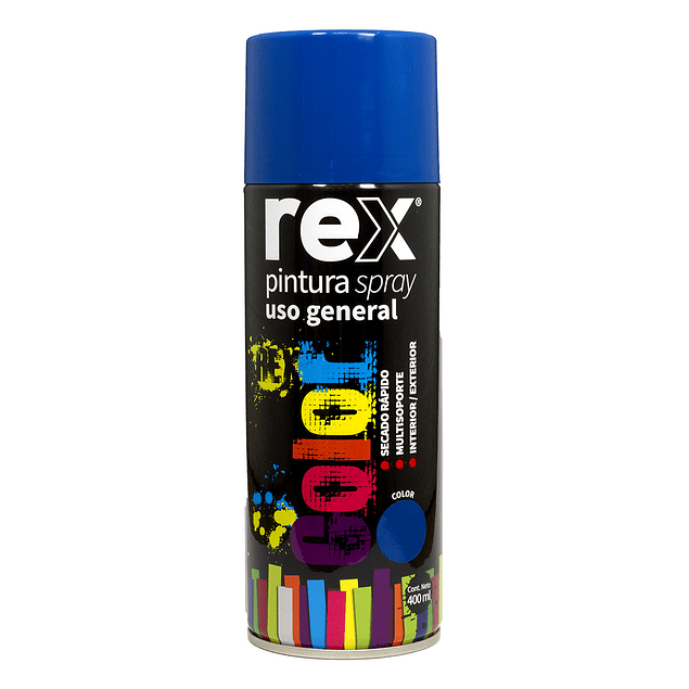 PINTURA SPRAY REX USO GENERAL AZUL 400ML