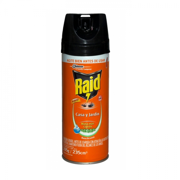 INSECTICIDA RAID CASA Y JARDIN 235 ML.