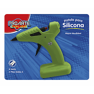 PISTOLA DE SILICONA A PILAS PROARTE 7MM UTILIZA 4 PILAS AA
