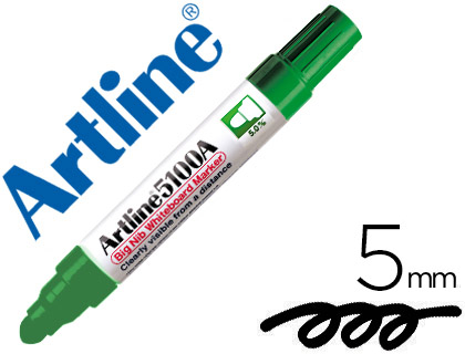 PLUMON DE PIZARRA JUMBO ARTLINE 5100A VERDE PTA.REDONDA