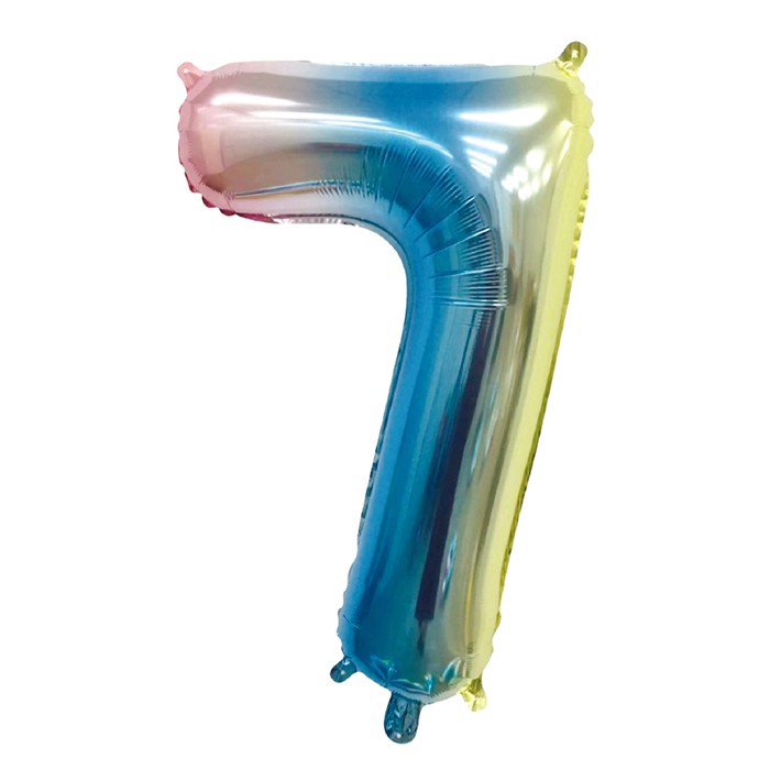 GLOBO GLAM NUMERO 7 TORNASOL METALIZADO 81CMS. 1UNID.
