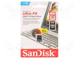 PENDRIVE SANDISK 128GB ULTRA FIT 130MB/s USB 3.1 SDCZ430-128G-G46