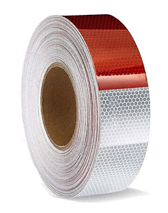 CINTA SELLOCINTA REFLECTANTE BLANCO/ROJO 48MM X 5MTS. 