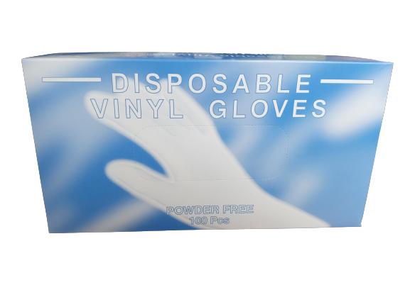 CAJA GUANTES DESECHABLES VINILO LIBRES DE POLVO T/M 100 UNIDADES ADIOFFICE