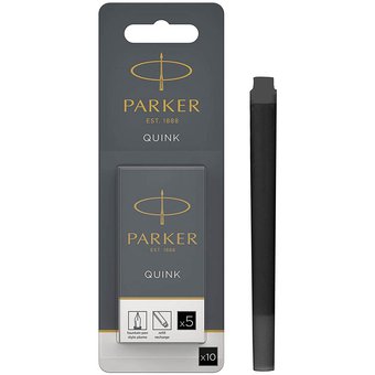 REPUESTO PARKER CARTUCHO TINTA NEGRA PLUMA ( SO 712400 ) ( DESC. )