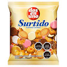 GALLETAS DOS EN UNO SURTIDAS 400GRS.