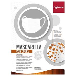 MASCARILLA CON COBRE CAFFARENA BLANCA 2UNID.