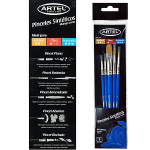 SET 5 PINCELES ARTEL SINTETICO PARA ACUARELA
