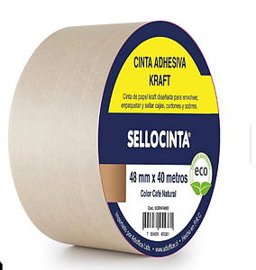 CINTA ADHESIVA SELLOCINTA PAPEL KRAFT 48 X 40MTS.