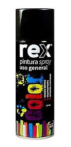 PINTURA SPRAY REX USO GENERAL NEGRO BRILLANTE 400ML