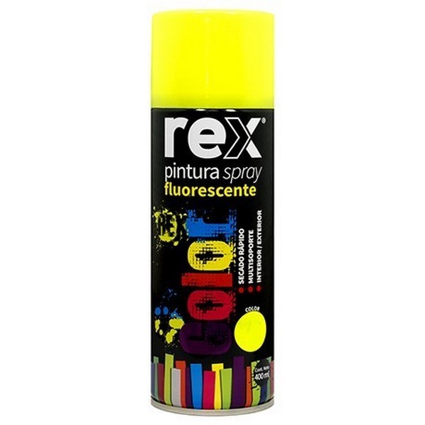 PINTURA SPRAY REX FLUORESCENTE AMARILLO 400ML