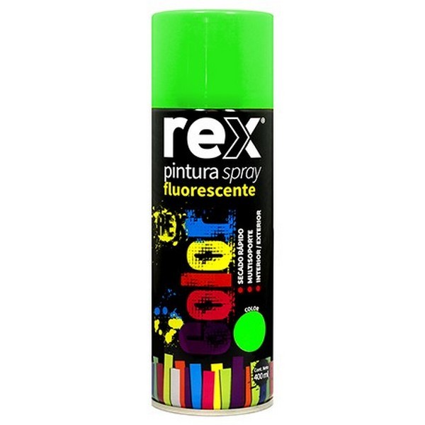 PINTURA SPRAY REX FLUORESCENTE VERDE 400ML