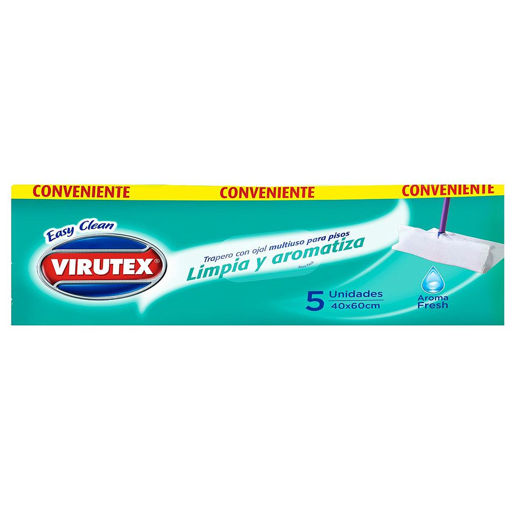 TRAPERO C/OJAL HUMEDO MULTIUSO VIRUTEX  FRESH 5 UNID.