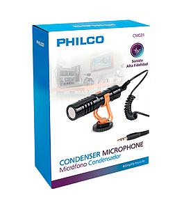 MICROFONO CONSENSADOR TIPO BALA PHILCO PARA PC/CAMARA/TELEFONO CM021