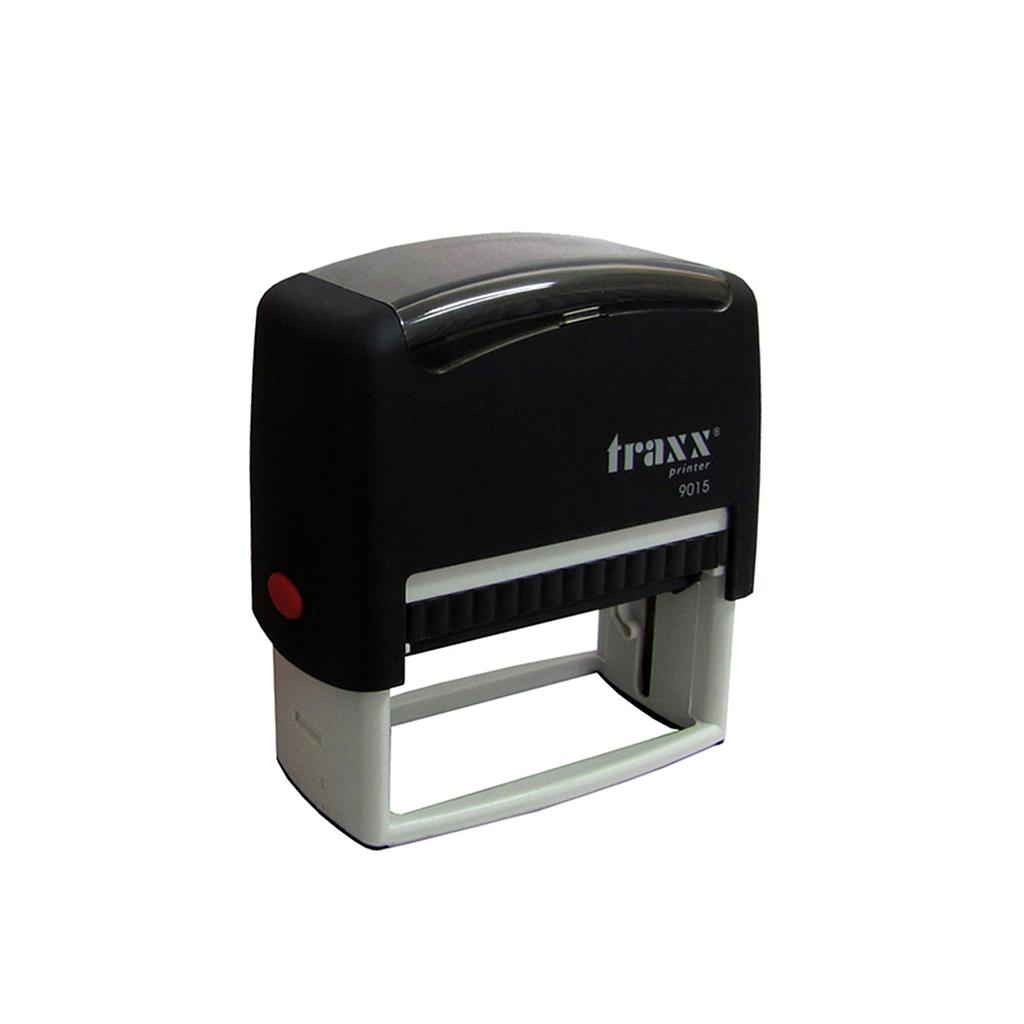 TIMBRE AUTOMATICO TRAXX ( 9032 ) 70 x 32 mm NEGRO 