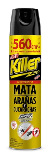 INSECTICIDA KILLER 560 cms.  ARAÑAS Y CUCARACHAS 