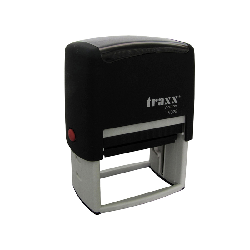 TIMBRE AUTOMATICO TRAXX ( 9028 ) 35 x 60 mm NEGRO 