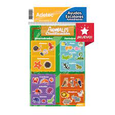 AYUDAS ESCOLARES AUTOADHESIVAS ADETEC ANIMALES 