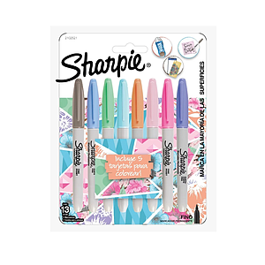 SET DE MARCADORES SHARPIE FINO PASTEL X 8UND + TARJETAS (2102521)